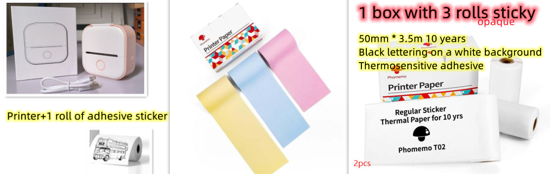 Portable Bluetooth Mini Thermal Label Printer – Home Photo, Student Wrong Question & Price Tag Printer