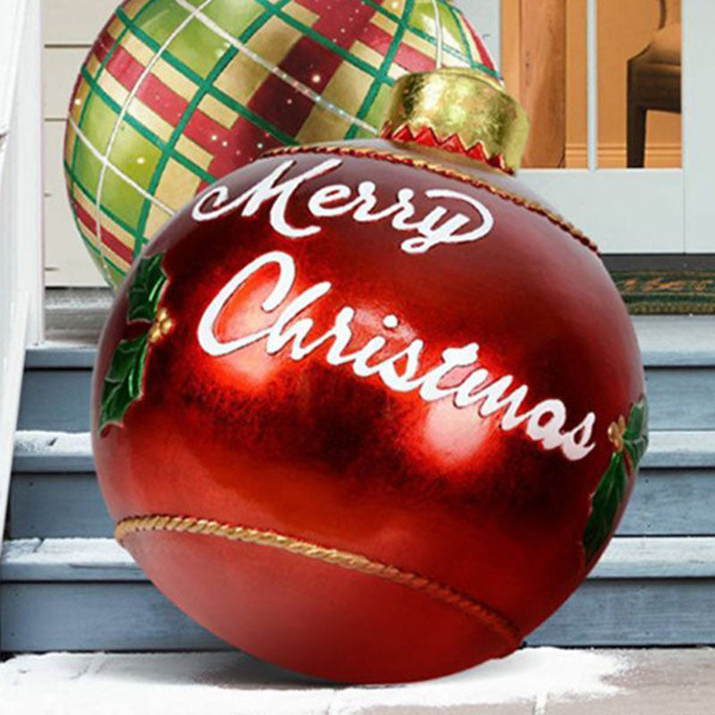 60cm PVC Inflatable Christmas Ornament Ball - Outdoor Giant Xmas Tree Decoration