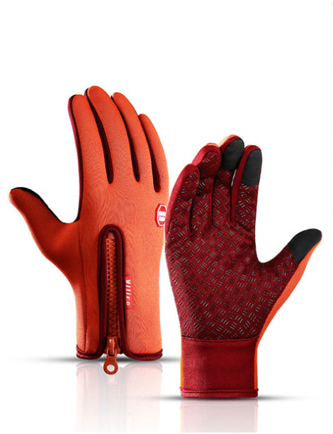 Winter Touchscreen Motorcycle Gloves – Waterproof Fleece