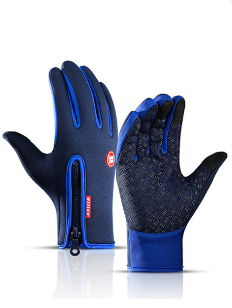 Winter Touchscreen Motorcycle Gloves – Waterproof Fleece