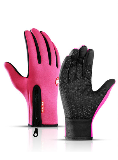 Winter Touchscreen Motorcycle Gloves – Waterproof Fleece