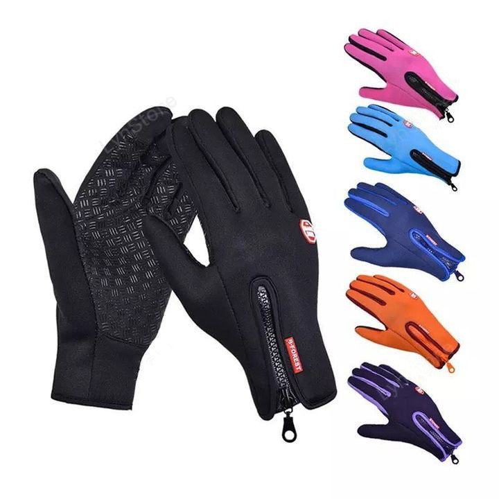 Winter Touchscreen Motorcycle Gloves – Waterproof Fleece