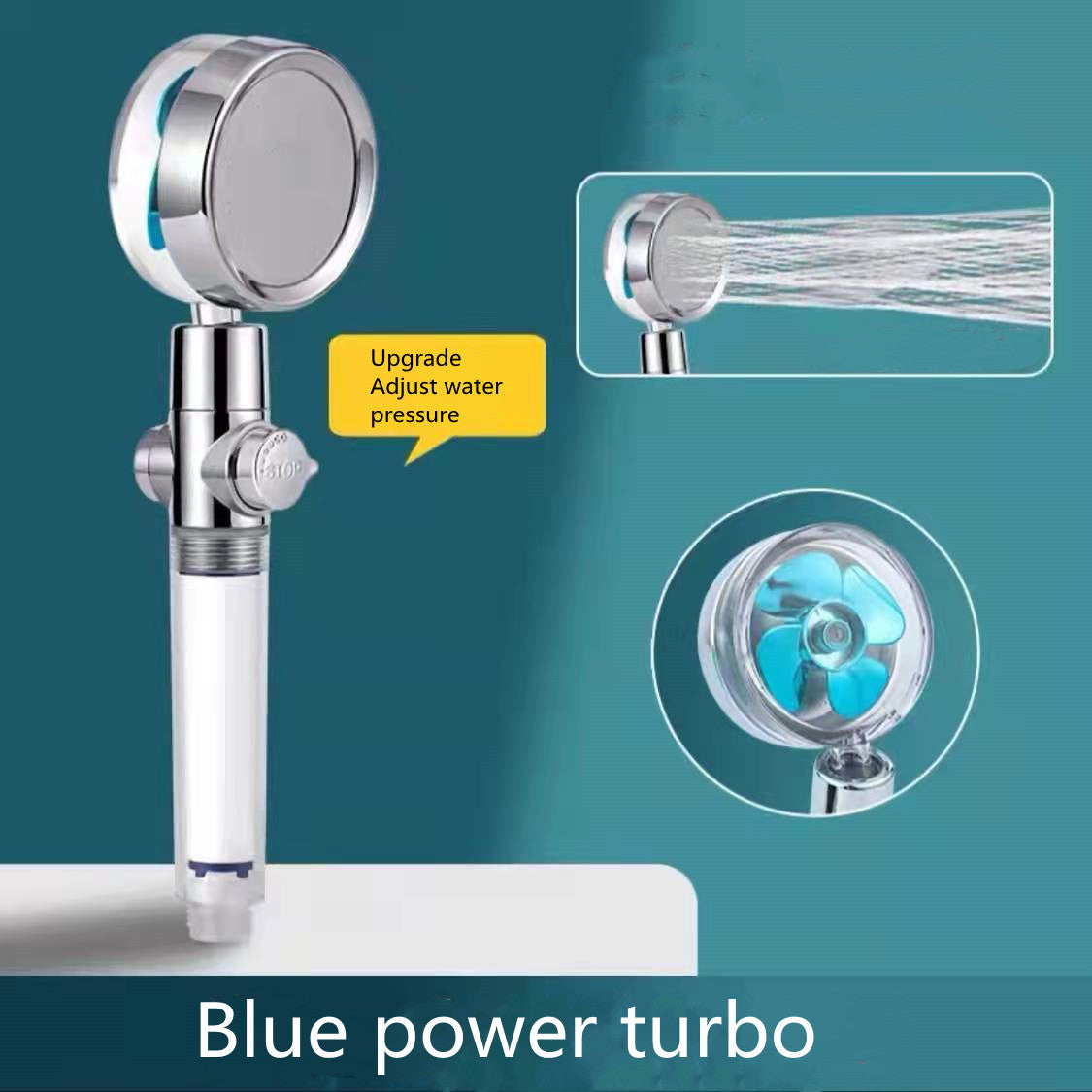 360° Rotating Water-Saving Shower Head – High Pressure