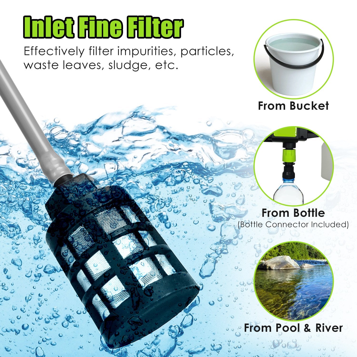 Cordless 435PSI Portable Pressure Washer 21V – Electric Power Washer for Car Cleaning with 6-in-1 Nozzle, Foam Bottle & 15000mAh Battery