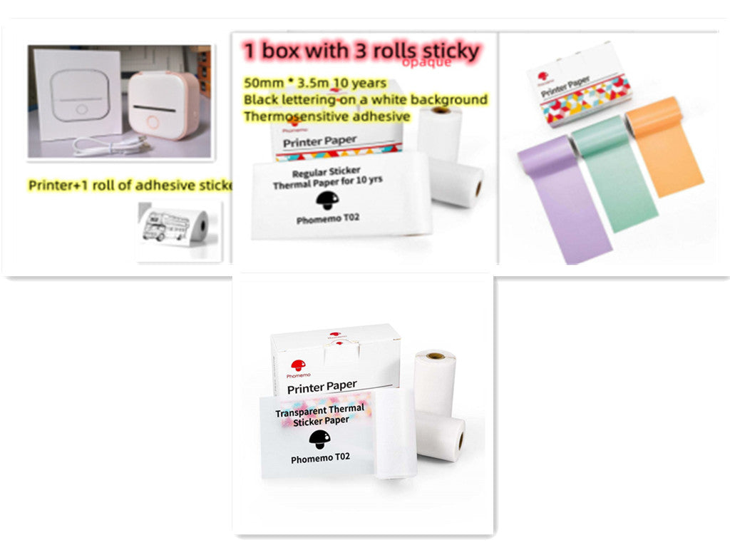 Portable Bluetooth Mini Thermal Label Printer – Home Photo, Student Wrong Question & Price Tag Printer