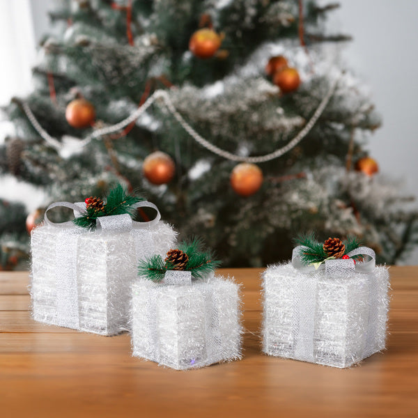White Christmas Lighting Gift Box