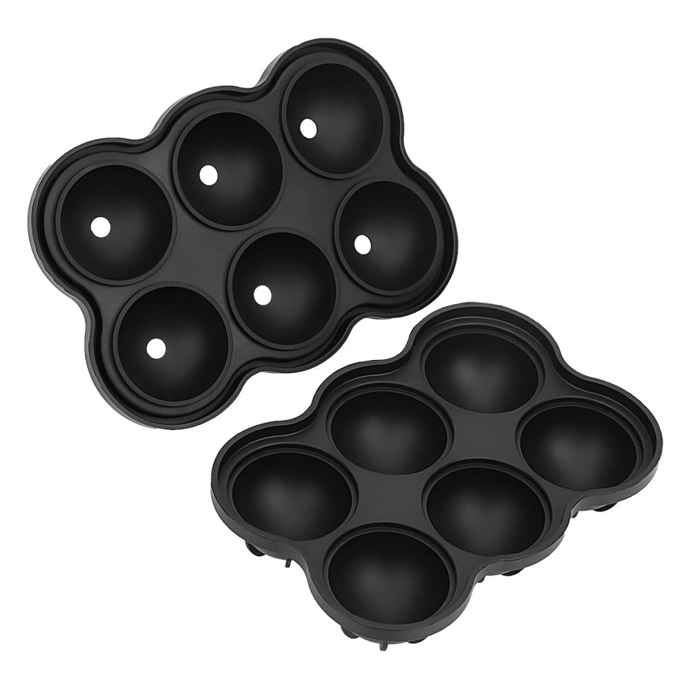 Large Silicone Ice Ball Maker Mold – 6 Cavity Big Sphere Ice Cube Tray for Whiskey, Cocktails & Bar Kitchen Accessories