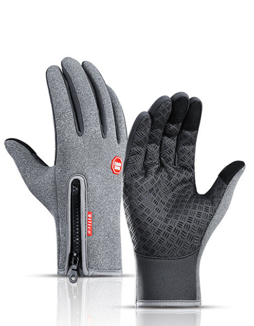 Winter Touchscreen Motorcycle Gloves – Waterproof Fleece