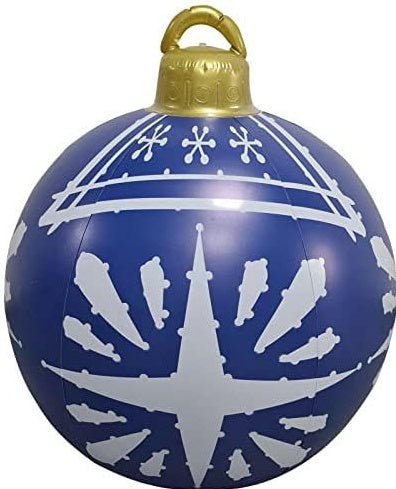 60cm PVC Inflatable Christmas Ornament Ball - Outdoor Giant Xmas Tree Decoration