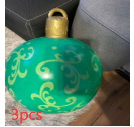 60cm PVC Inflatable Christmas Ornament Ball - Outdoor Giant Xmas Tree Decoration
