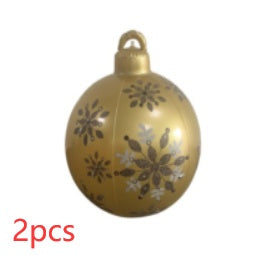 60cm PVC Inflatable Christmas Ornament Ball - Outdoor Giant Xmas Tree Decoration