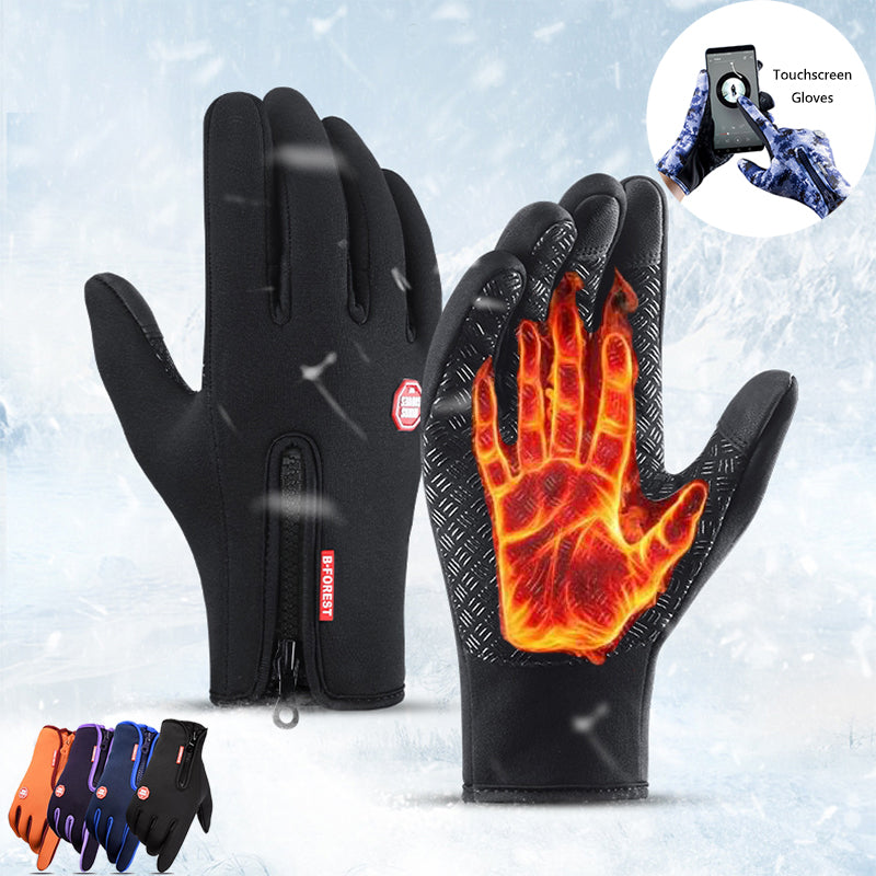 Winter Touchscreen Motorcycle Gloves – Waterproof Fleece