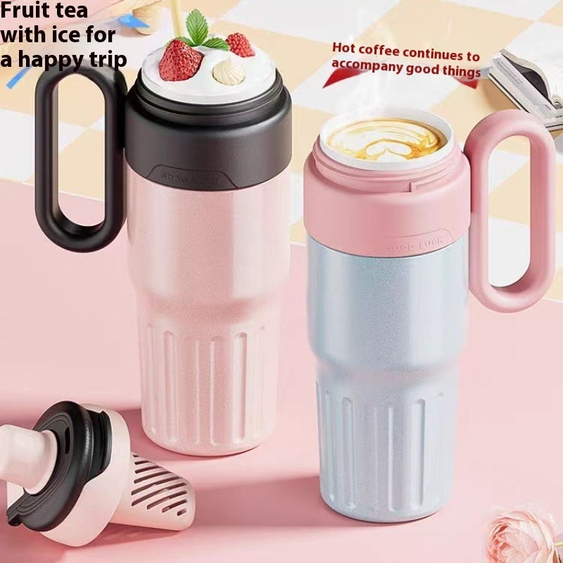 780ml Gradient Stainless Steel Thermal Cup – Double Wall Coffee Thermos with Lid & Straw Unisex