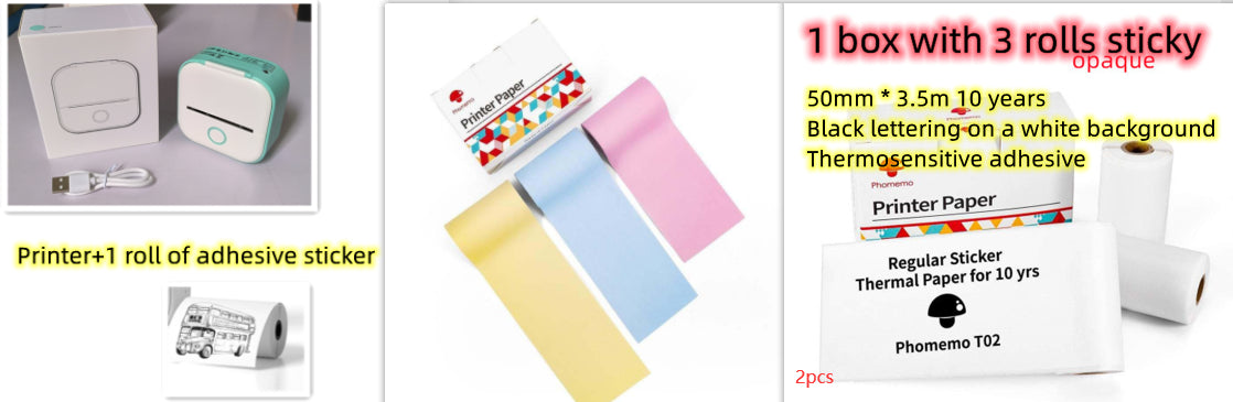 Portable Bluetooth Mini Thermal Label Printer – Home Photo, Student Wrong Question & Price Tag Printer