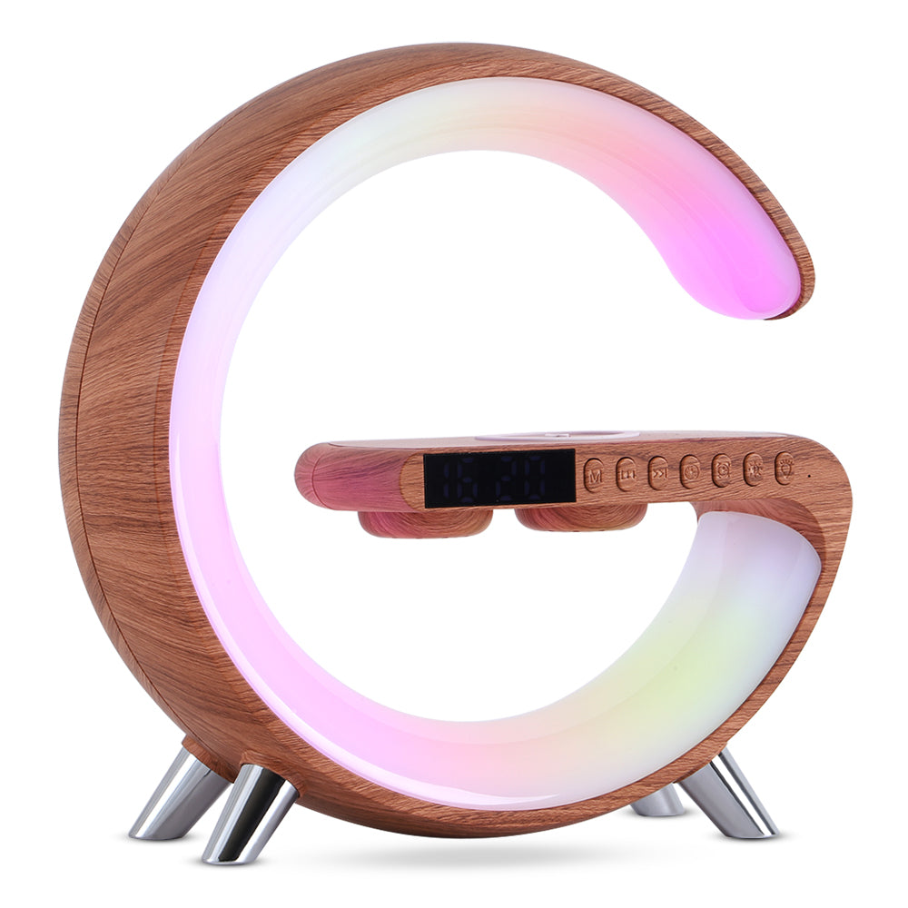 G-Shape Smart LED Lamp – Wireless Charger + Speaker