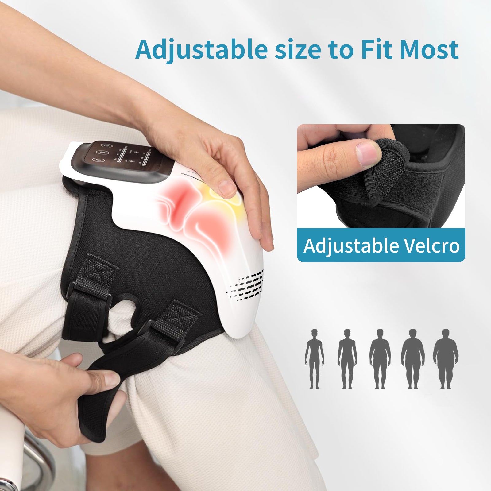 Intelligent Heated Knee Massager – Rechargeable Infrared Laser Therapy for Pain Relief