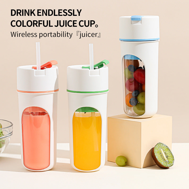 Portable USB Electric Juicer Blender - Wireless Fruit Orange Mixer, Ice Crusher Cup