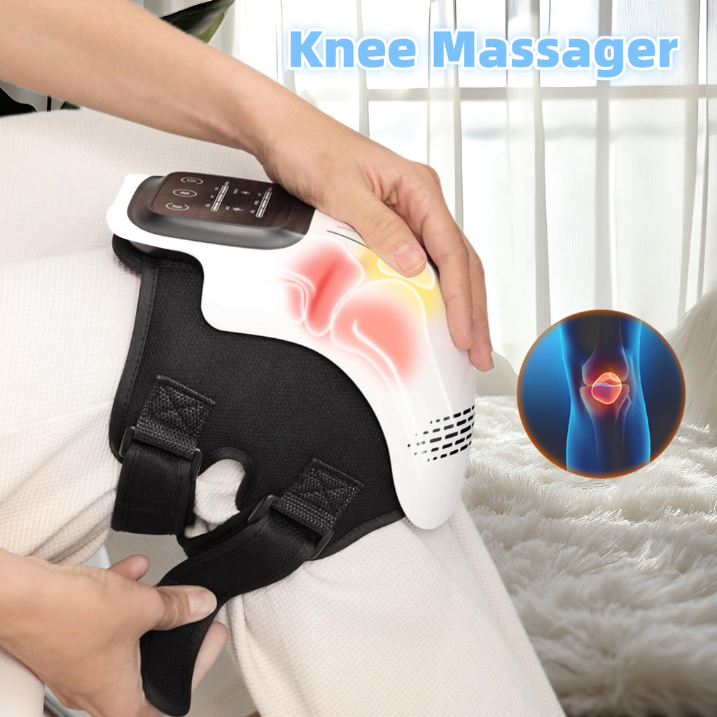 Intelligent Heated Knee Massager – Rechargeable Infrared Laser Therapy for Pain Relief