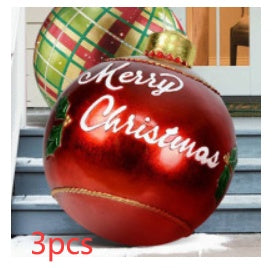 60cm PVC Inflatable Christmas Ornament Ball - Outdoor Giant Xmas Tree Decoration