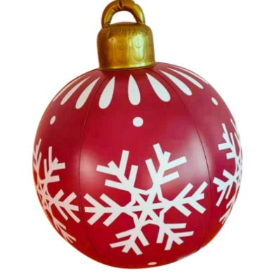 60cm PVC Inflatable Christmas Ornament Ball - Outdoor Giant Xmas Tree Decoration