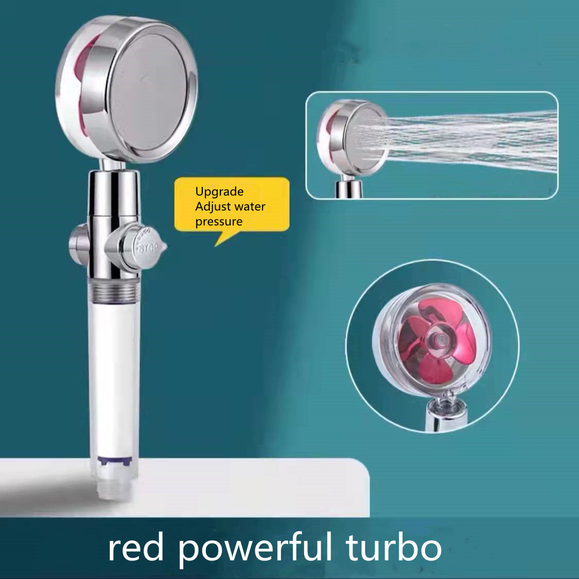 360° Rotating Water-Saving Shower Head – High Pressure