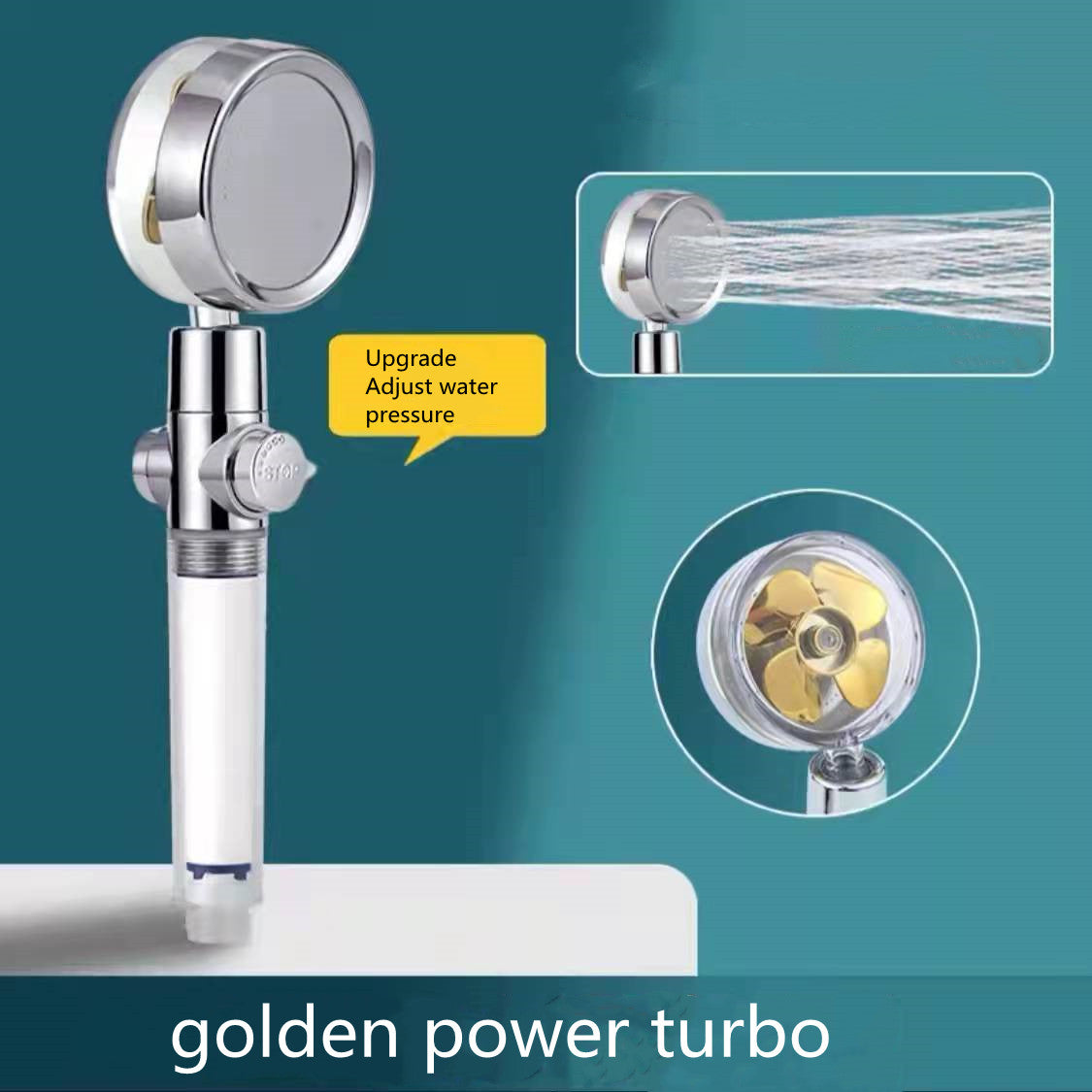 360° Rotating Water-Saving Shower Head – High Pressure
