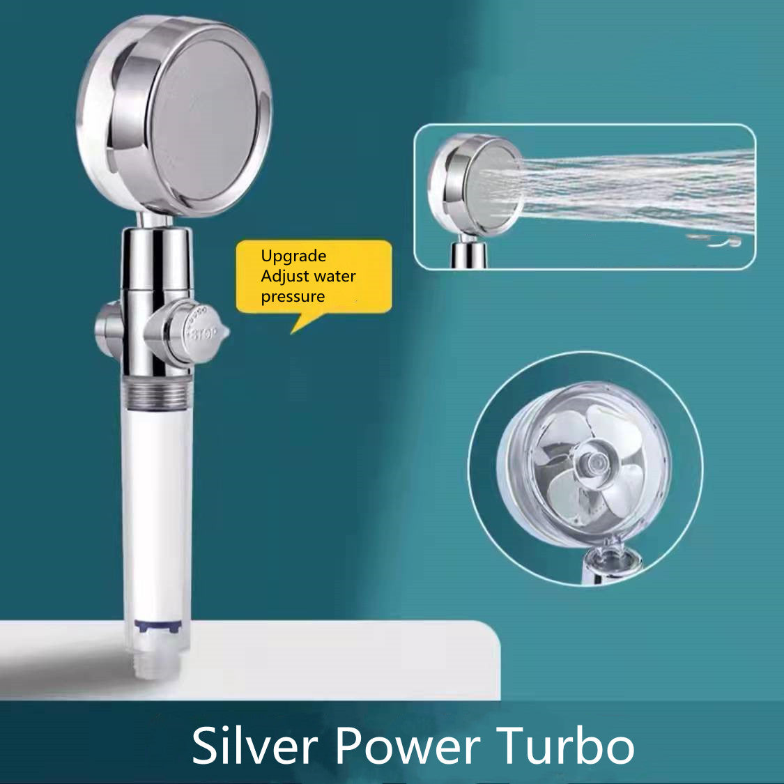 360° Rotating Water-Saving Shower Head – High Pressure