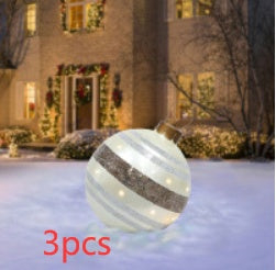 60cm PVC Inflatable Christmas Ornament Ball - Outdoor Giant Xmas Tree Decoration