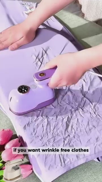 1200W Foldable Portable Garment Steamer, Handheld Travel Clothes Iron with Wet/Dry Modes & Temp Display - Wrinkle Remover