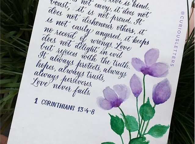Handwritten Calligraphy Note