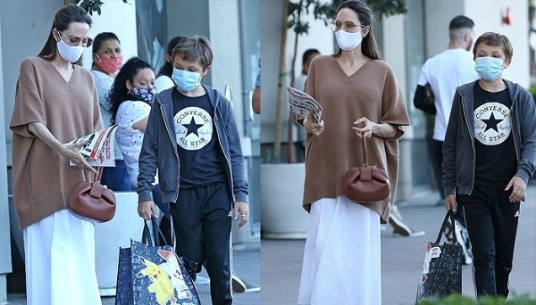 The Stolen Photos Of Angelina Jolie On A Shopping Spree With Her Son Knox Léon!