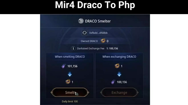 Mir4 Draco To Php Know the way do you get it?