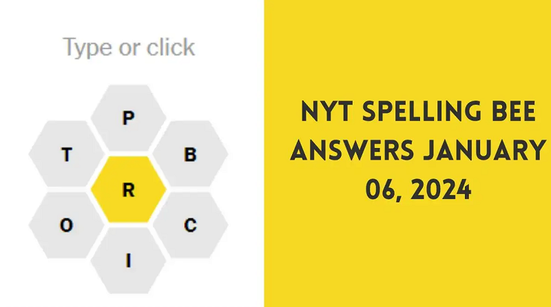 NYT Spelling Bee Answers January 06 2024